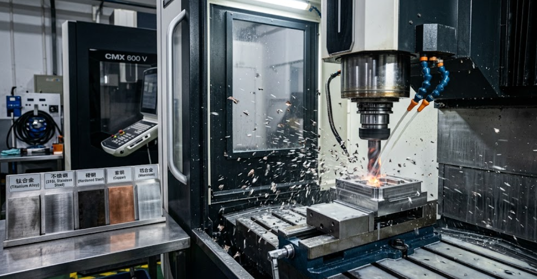 Titanium alloy and hardened steel machining with carbide end mills