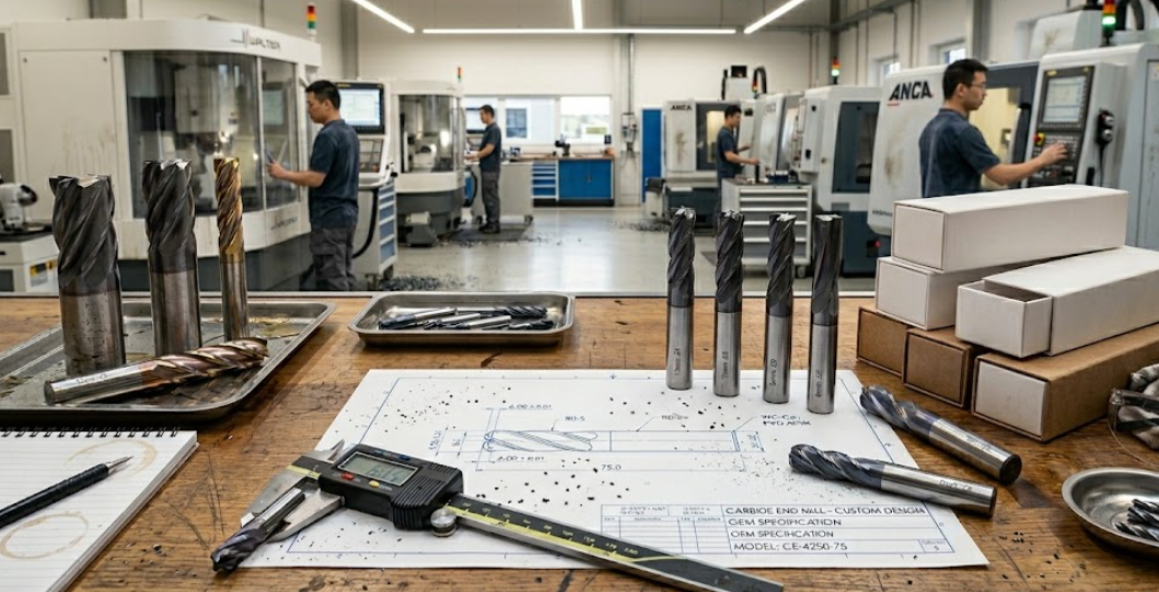 Custom OEM end mill design and engineering service